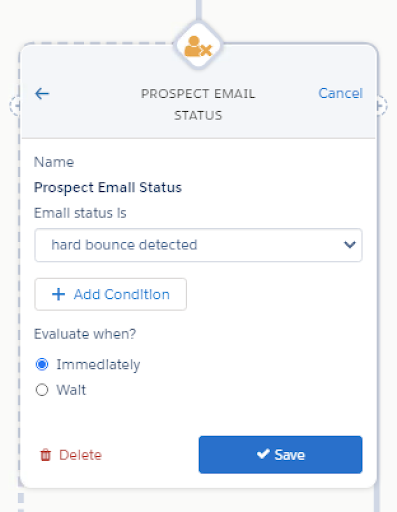 prospect email status