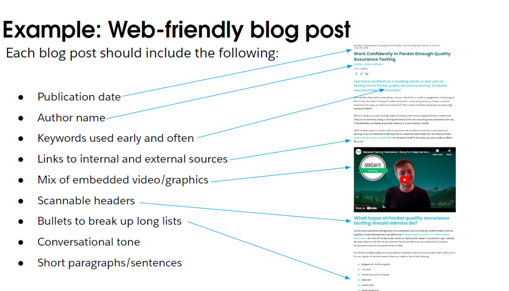 This is an example of a web-friendly blog post