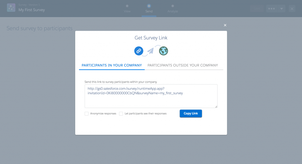 Get survey link