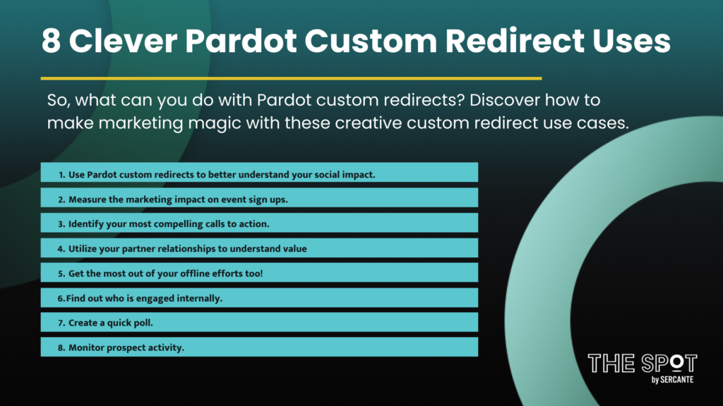 Pardot custom redirect uses