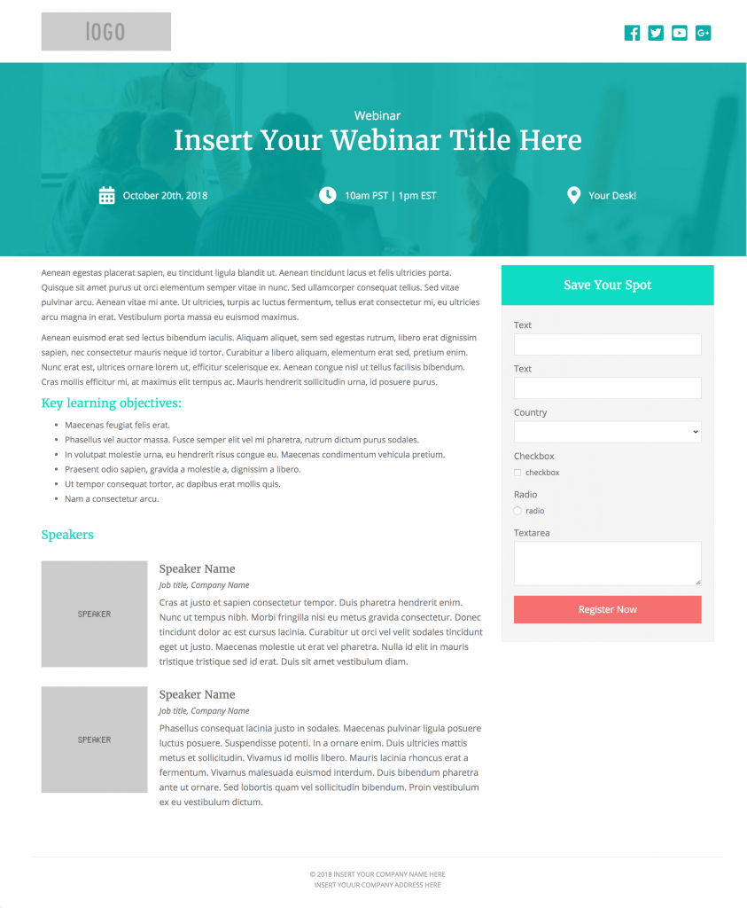 2 Free Pardot Landing Page Templates You Can Use for Your Next Event - The Spot