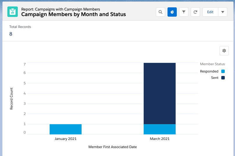 Campaign Members by Month and Status