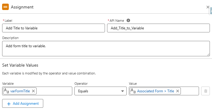How to add titles, names, descriptions etc. to a variable