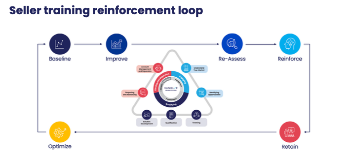 Sandler seller training reinforcement loop