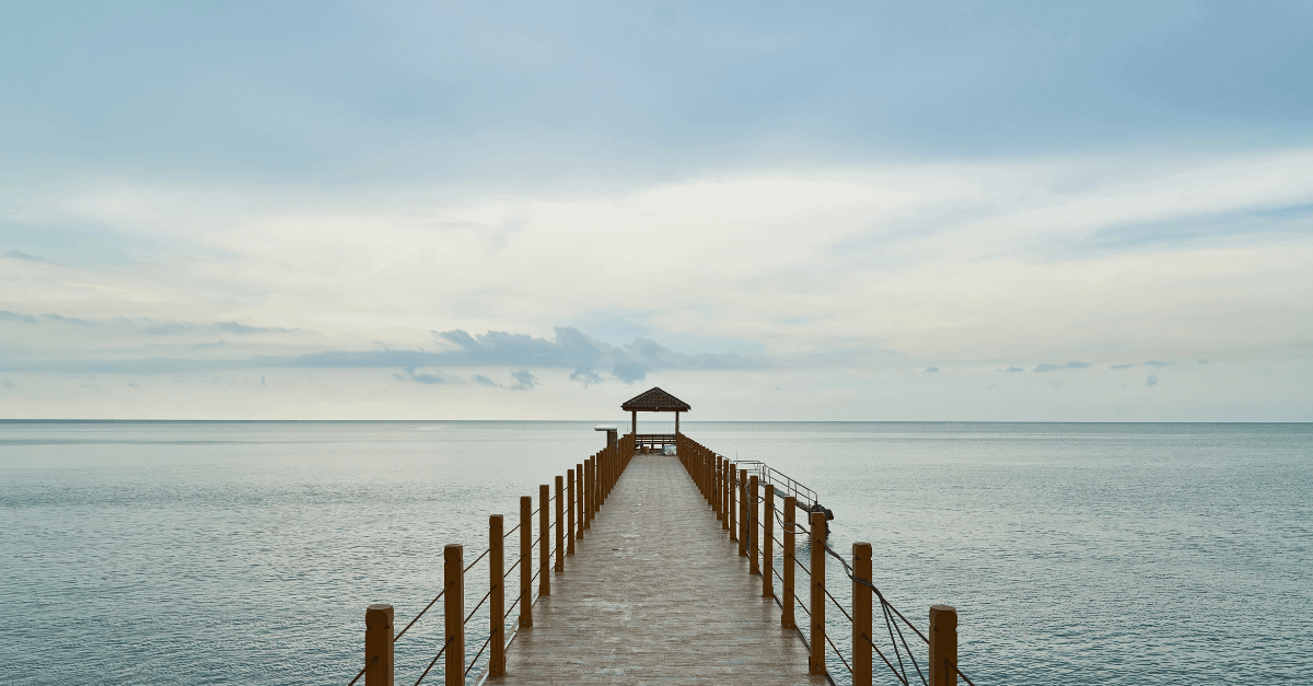 Beautiful dock leading to water