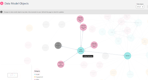 Visualizing data model objects fields
